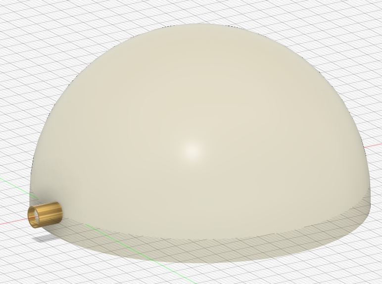 Complete mechanical antenna assembly with external SMA connector and domed radome.