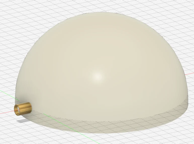 Complete antenna assembly with SMA connector and domed radome