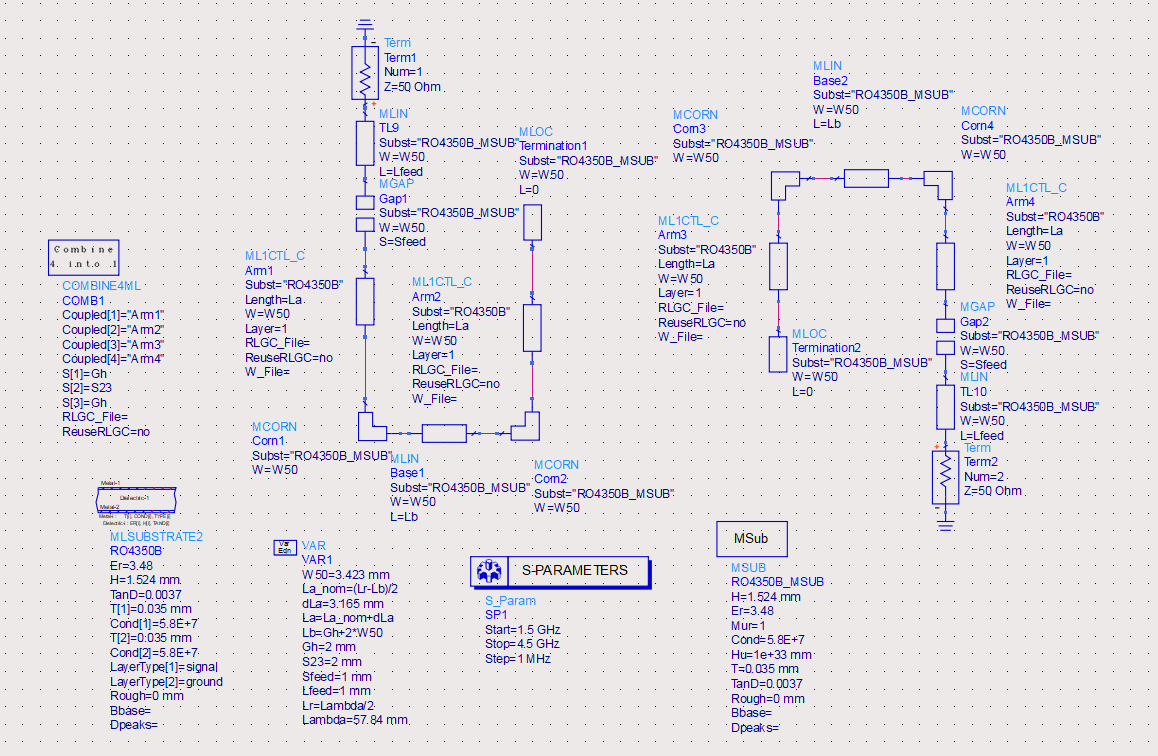 Hairpin bandpass filter project figure 16