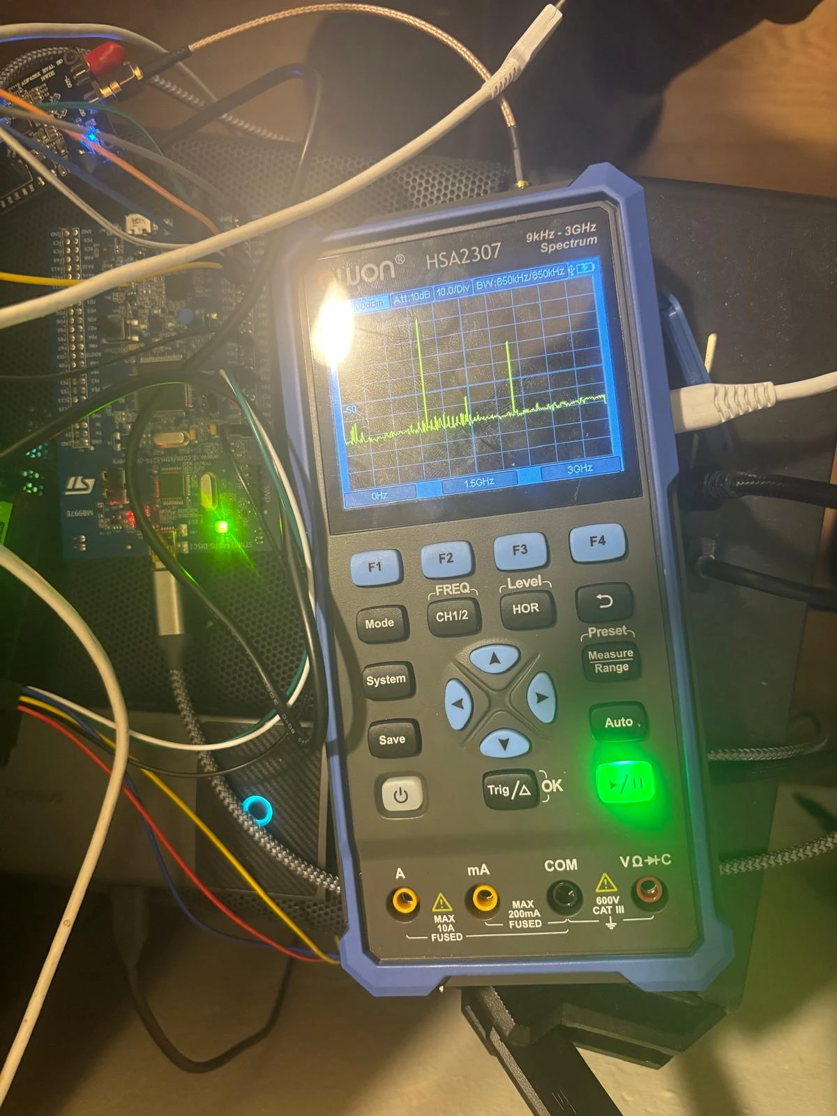 Figure 2.1 - OWON HSA2307 used in the RF lab