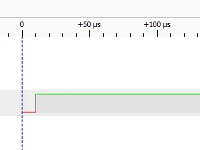 Figure 4.2 - PulseView capture of the suspected UART transmit line during HSA2307 operation