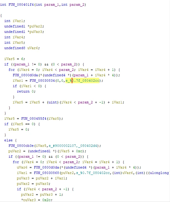 Figure 5.4 - Trace-response implementation: (a) the TRAC callback invokes the formatter for 0x12D (301) points; (b) the formatter contains the %0.7f conversion string and #9000002107 response prefix.